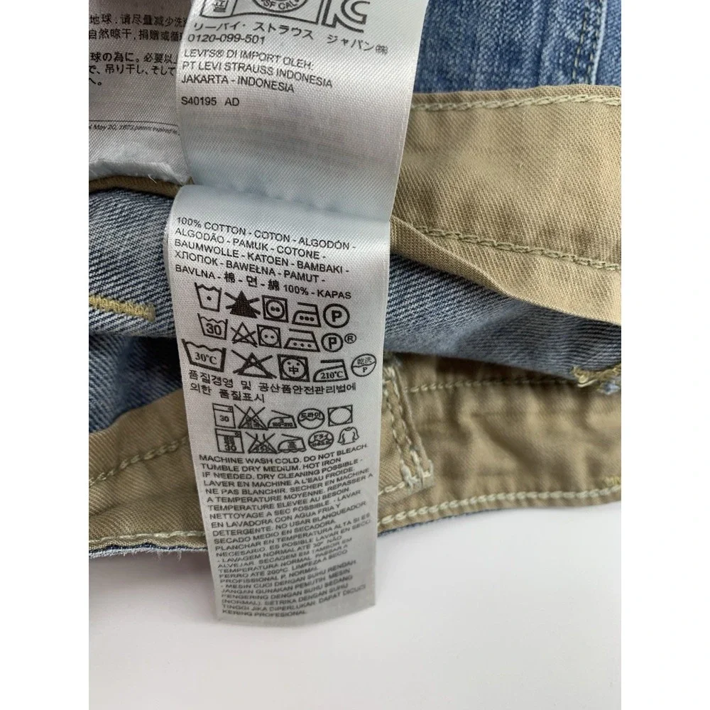 Levis 514 Jeans Men 38x30‎ Blue Straight Fade Medium Wash American Denim Pants